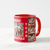 PHOTO COMPLÈTE COLLAGE MERRY CHRISTMAS MUG RED COL (Devant droit)