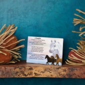 Photo conception de chevaux - plaque poème fille (Côté)