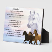 Photo conception de chevaux - plaque poème fille (Côté)