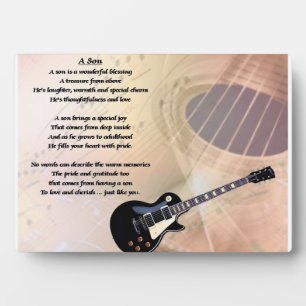 Photo Conception de guitare - Plaque de poème Son