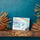 Photo Conception Unicorne - Plaque poème fille (Côté)