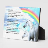 Photo Conception Unicorne - Plaque poème fille (Côté)