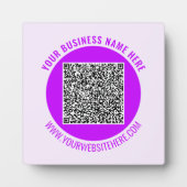 Photo Concevez votre propre QR Code Plaque Modèle (Devant)