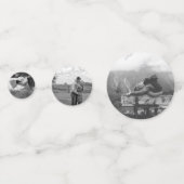 Photo confetti décor marine mariage et table d'or (Devant)