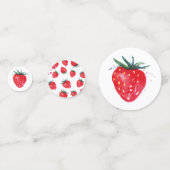 Photo confetti fraise de premier anniversaire (Derrière)