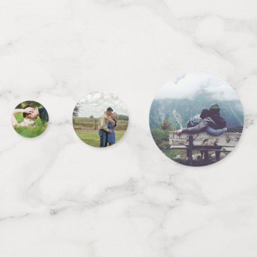 Photo confetti mariage décoration de table personn (Devant)