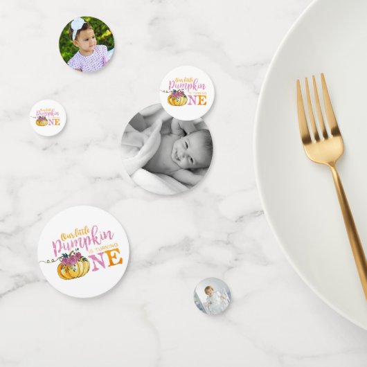 Photo confetti premier anniversaire petit citrouil (Groupe)