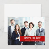 Photo Corporate Happy Holidays Cartes postales (Devant / Derrière)