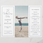 Photo côtière Programme de mariage Tri-Fold (Devant)