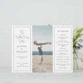 Photo côtière Programme de mariage Tri-Fold (Debout devant)