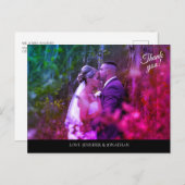 Photo couleur et carte postale Merci noir (Devant / Derrière)