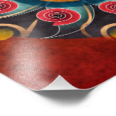 Photo couleur florale Abstrait Vector Art Impressi (Coin)