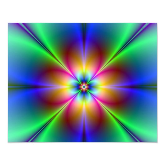 Photo couleur Neon Daisy Imprimer (Devant)