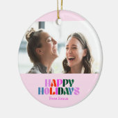 photo couleur rose moderne amis nom ornement (Gauche)