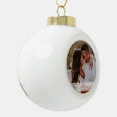 Photo Couple Noël Flocon de neige Ornement encadré (Gauche)