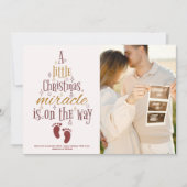 Photo Couple Noël Grossesse Faire-part (Devant)