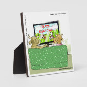 Photo Cow TV Funny Cartoon Plaque (Recto)