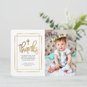 Photo croisée géométrique moderne Merci Baptême (Debout devant)