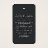 Photo Cross In Loving Memory Memorial Prayer Card (Dos)