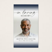 Photo Cross In Loving Memory Sympathy Prayer Card (Devant)