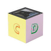 Photo Cube - Bloc Alphabet avec photo (Angle arrière)