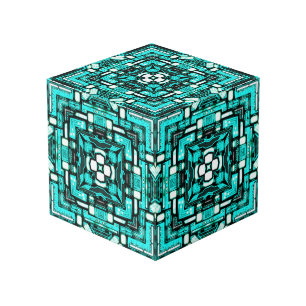 Photo Cube d'imagination néon-cyan