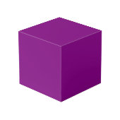 Photo Cube pourpre en couleur solide (Angle arrière)