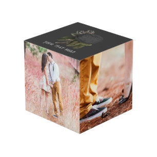 Photo Cube vintage gothique noir Roses personnalisée