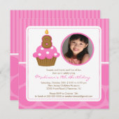 Photo Cupcake Anniversaire Invitation 8e Anniversa (Devant / Derrière)