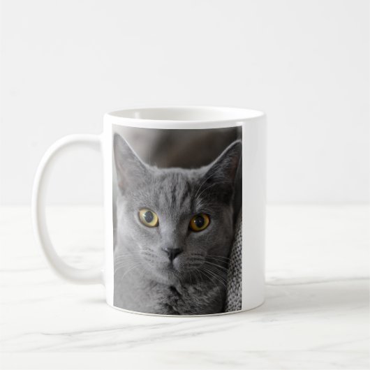 PHOTO CUSTOM COFFEE CAT PET MUG (Gauche)