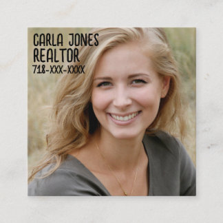 PHOTO CUSTOM MODERN BUSINESS CARDS VIERKANTE VISITEKAARTJE