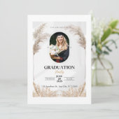 Photo customisée Boho Graduation Party Invitation (Debout devant)