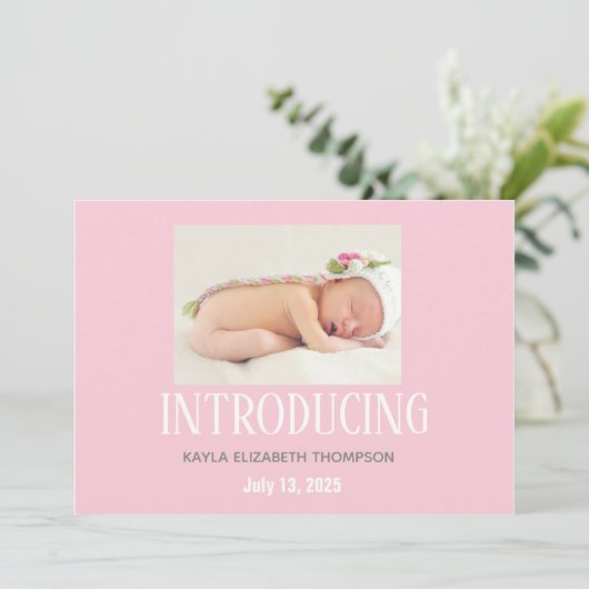 Photo customisée Faire-part bébé (Debout devant)