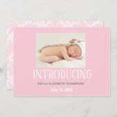 Photo customisée Faire-part bébé (Devant / Derrière)