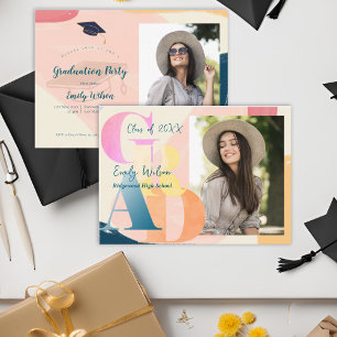 Photo Cute 2025 Graduation Party Mini Invitation
