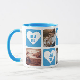 Photo Cute Blue Custom I Log You Mug