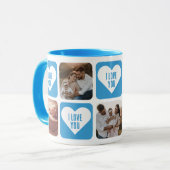 Photo Cute Blue Custom I Log You Mug (Devant gauche)
