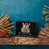 Photo Cute Easter Bunny Family Plaque – Personalized  (Côté)