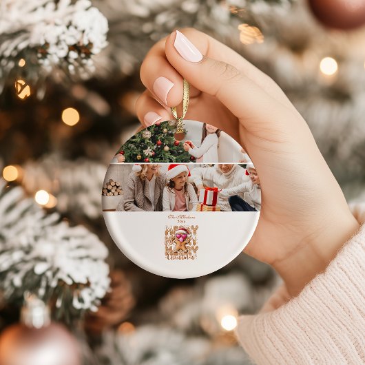 Photo Cute Gingerbread  Christmas  Keramisch Ornament