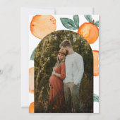 Photo Cutie Orange Baby shower Invitation (Dos)