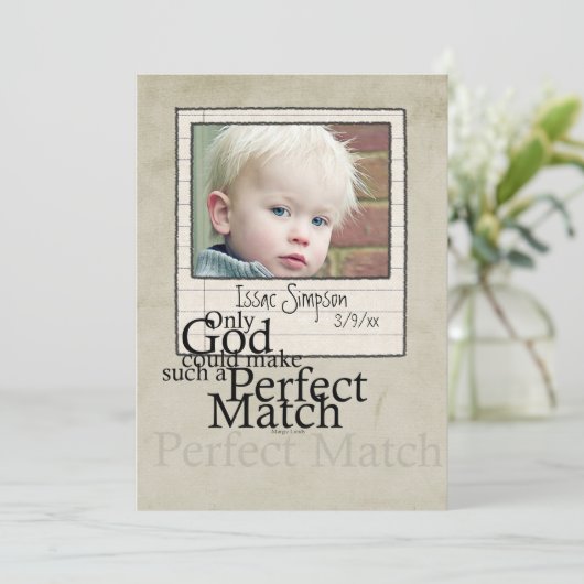 photo d'adoption faire-part (Debout devant)