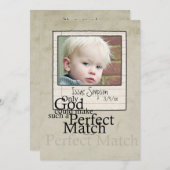 photo d'adoption faire-part (Devant / Derrière)