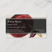 Photo d'aiguille et bouton - Couture - Carte de vi (Dos)