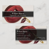 Photo d'aiguille et bouton - Couture - Carte de vi (Devant / Derrière)