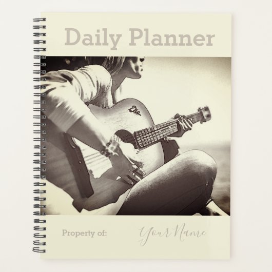 Photo Daily Planner Female Guitar Player HAMbWG (Devant)