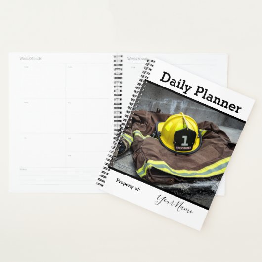 Photo Daily Planner Firefighter - HAMbWG (Devant avec enveloppe)