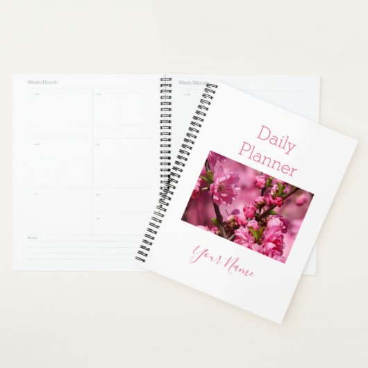 Photo Daily Planner Pink Flower Tree - HAMbWG (Devant avec enveloppe)