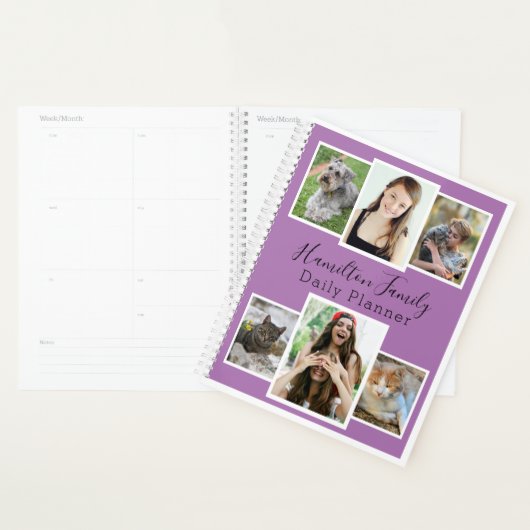 Photo Daily Planner - Plum violet HAMbWG (Devant avec enveloppe)