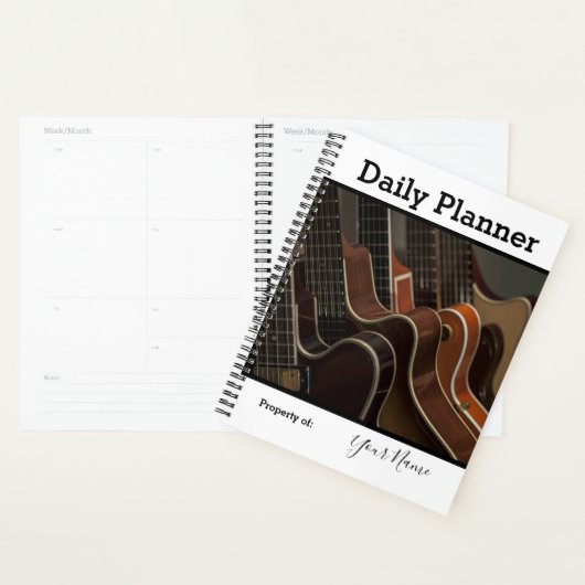 Photo Daily Planner Thème de guitare HAMbWG (Devant avec enveloppe)