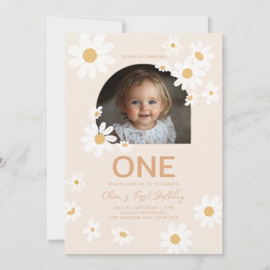 Photo Daisy Premier Invitation (Devant)